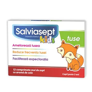 Salviasept Kids tuse, 12 comprimate moi pentru supt, Natur Produkt Zdrovit