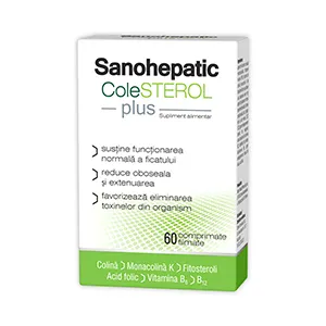 Sanohepatic Colesterol Plus, 60 comprimate filmate, Natur Produkt Zdrovit