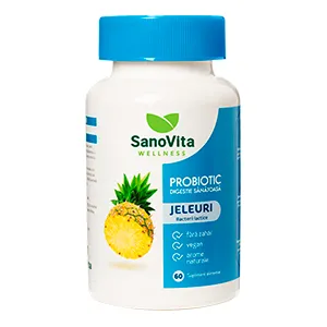 SanoVita Wellness Probiotic Digestie Sanatoasa, 60 jeleuri, Sano Vita