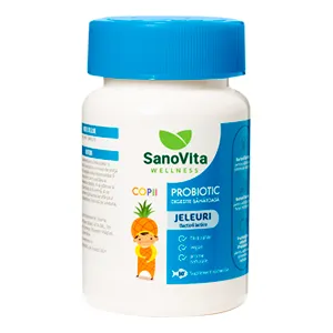 SanoVita Wellness Probiotic Digestie Sanatoasa pentru copii, 30 jeleuri, Sano Vita