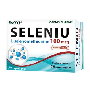 Seleniu L-selenomethionine 100mcg, 30 capsule vegetale, Cosmo Pharm  