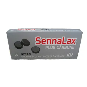 SennaLax plus carbune, 20 comprimate, Biofarm