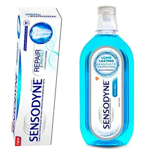 Sensodyne Repair&Protect, 75ml, Cool Mint apa de gura, 500 ml, Haleon