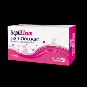 Septiclean ser fiziologic solutie nazala-oftalmologica, 20 fiole x 5 ml, Viva Pharma Distribution