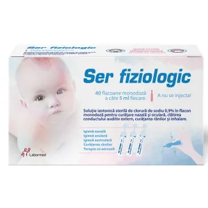 Ser fiziologic NaCl 0.9%, 40 monodoze x 5 ml, Labormed