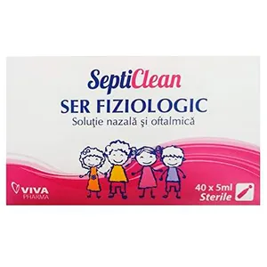 Ser fiziologic SeptiClean, 40 monodoze x 5 ml, Viva Pharma Distribution