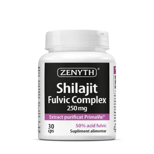 Shilajit Fulvic Complex pentru energie si vitalitate, 30 Capsule, Zenyth