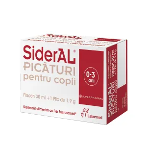 Sideral baby picaturi pentru copii, 1 flacon, 30 ml + 1 plic, Labormed