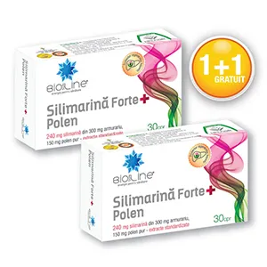 Silimarina Forte + Polen, 30 comprimate 1+1 CADOU, AC Helcor Pharma SRL