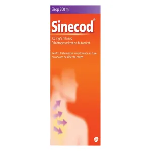 Sinecod 7.5mg/5ml sirop, 200 ml, Haleon