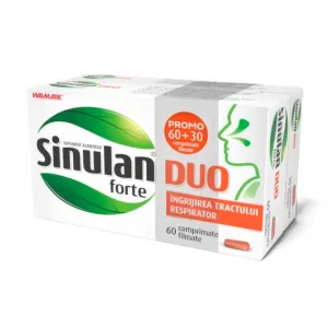 Sinulan Duo Forte, 60 comprimate filmate + Sinulan Duo Forte, 30 comprimate filmate PROMO, Walmark Romania  