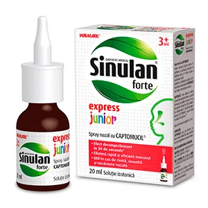 Sinulan Forte Express Junior spray nazal, 20 ml, Walmark Romania