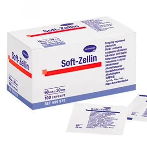 Soft-Zellin Tampoane cu alcool, 60 mm x 30 mm, 100 bucaţi, Paul Hartmann