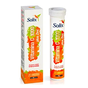Solix Vitamina C 1000 + Zinc, 20 comprimate efervescente, Health Advisors