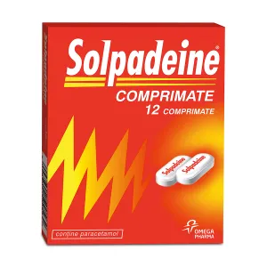 Solpadeine 500 mg/8 mg/30 mg,  12 comprimate efervescente,  Perrigo