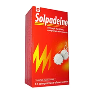 Solpadeine 500 mg/8 mg/30 mg, 12 comprimate efervescente, Perrigo