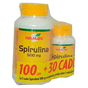 Spirulina 500 mg, 100 capsule + 30 capsule PROMO, Walmark Romania