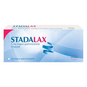 Stadalax 5 mg, 25 drajeuri gastrorezistente, Stada Hemofarm