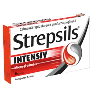 Strepsils intensiv miere si lamaie, 16 comprimate, Reckitt Benckiser Healthcare