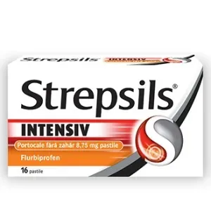 Strepsils Intensiv Portocale fara zahar,  8.75 mg,  16 comprimate,  Reckitt Benckiser Healthcare