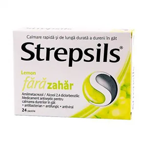 Strepsils lamaie fara zahar, 24 comprimate, RKT, Reckitt Benckiser Healthcare