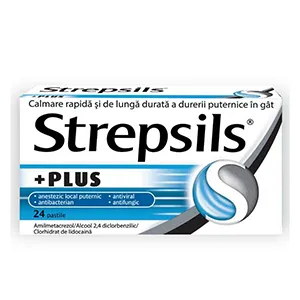 Strepsils Plus, 24 comprimate, RLT, Reckitt Benckiser Healthcare