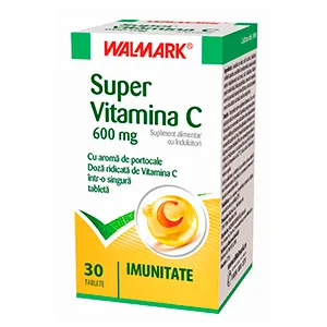 Super Vitamina C 600 mg, 30 tablete, Walmark Romania