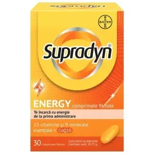 Supradyn Energy Coenzima Q10,  30 comprimate filmate,  Bayer