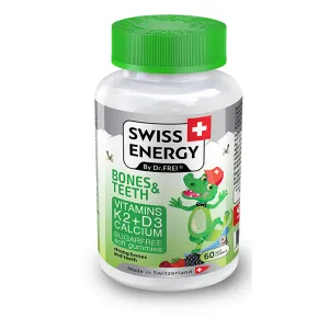 Swiss Energy Jeleuri Gumate Oase si Dinti cu Vitamina K2+D3+Ca, 60 jeleuri, Axabio Medical