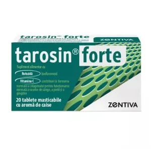 Tarosin Forte cu aroma de caise, 20 tablete masticabile, Zentiva