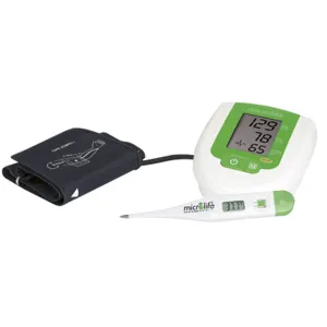 Tensiometru Automat Digital de brat BP3 AG1 Green + Termometru digital MT3001, Axabio Medical