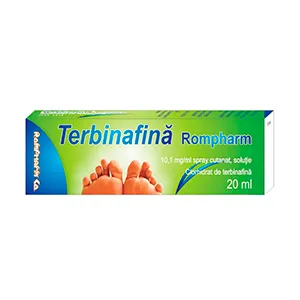 Terbinafina Rompharm 10.1 mg/ml, spray cutanat, 1 flacon, 20 ml, Rompharm Company
