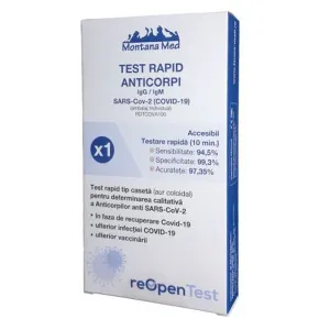 Test rapid anticorpi neutralizanti Sars-Cov-2, sange/ser/plasma, 1 test, Montana Med
