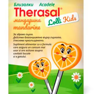 Therasal Lolly Kids mandarine, 6 acadele, Vedra International Ad