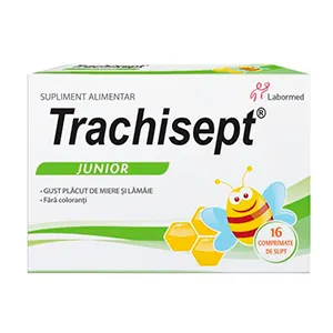 Trachisept Junior, miere și lămâie, 16 comprimate de supt, Labormed Pharma Trading