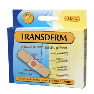 Transderm Plasture negi bataturi veruci, 6 bucati, Nanfang Medical Appliance