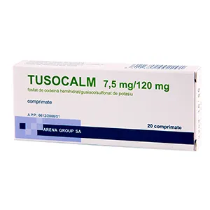 Tusocalm 7.5mg/120mg, 20 comprimate, Arena Group
