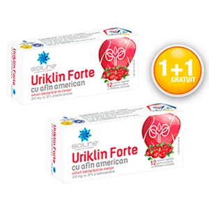 Uriklin forte, 12 capsule vegetale 1+1 GRATIS, AC Helcor Pharma