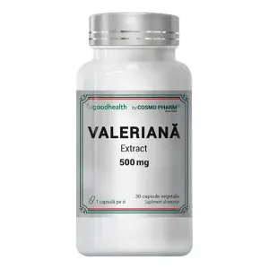 Valeriana Extract 500mg, 30 capsule vegetale, Cosmo Pharm  