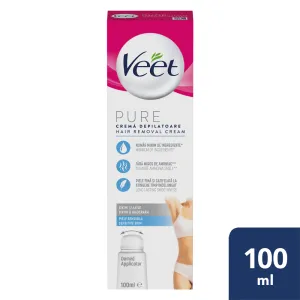 Veet Pure crema depilatoare pentru piele sensibila, 100 ml, Reckitt Benckiser
