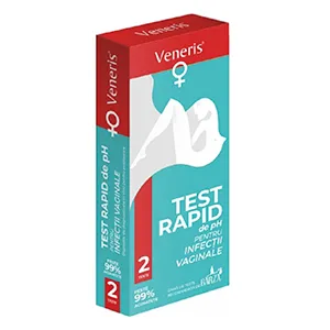 Veneris Test pH rapid de pH pentru infectii vaginale, 2 teste, Self Care Diagnostics