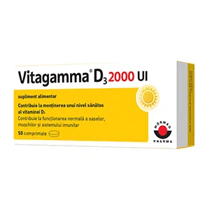 Vitagamma D3, 2000 UI, 50 comprimate, Worwag Pharma