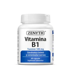 Vitamina B1 pentru energie si sistem nervos, 60 Capsule, Zenyth