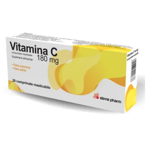 Vitamina C 180 mg, 20 comprimate masticabile, Poli Generika