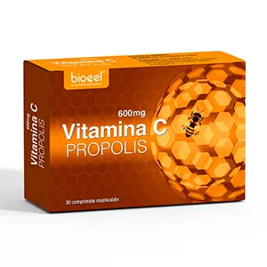 Vitamina C cu propolis 600 mg, 30 comprimate masticabile, Bio Eel