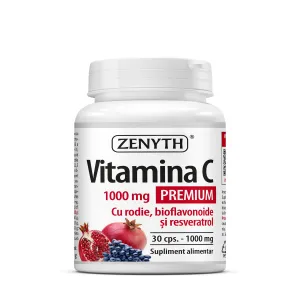 Vitamina C cu rodie pentru imunitate, 30 Capsule, Zenyth