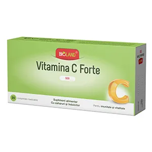 Vitamina C Forte 500 mg, 20 comprimate, Biofarm