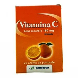 Vitamina C portocale, 180 mg, 20 comprimate, Amniocen