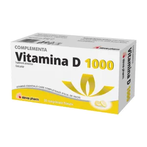 Vitamina D 1000, 30 comprimate filmate, Poli Generika