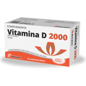 Vitamina D 2000, 30 comprimate filmate, Poli Generika